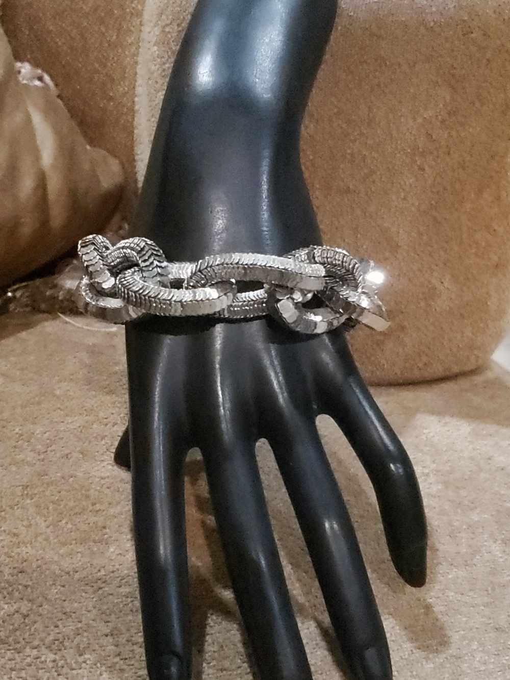 Silver-tone Link Chain Bracelet